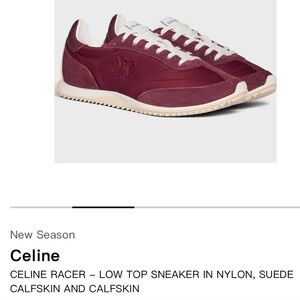 CELINE RACER - LOW TOP SNEAKER IN NYLON, SUEDE CALFSKIN AND CALFSKIN